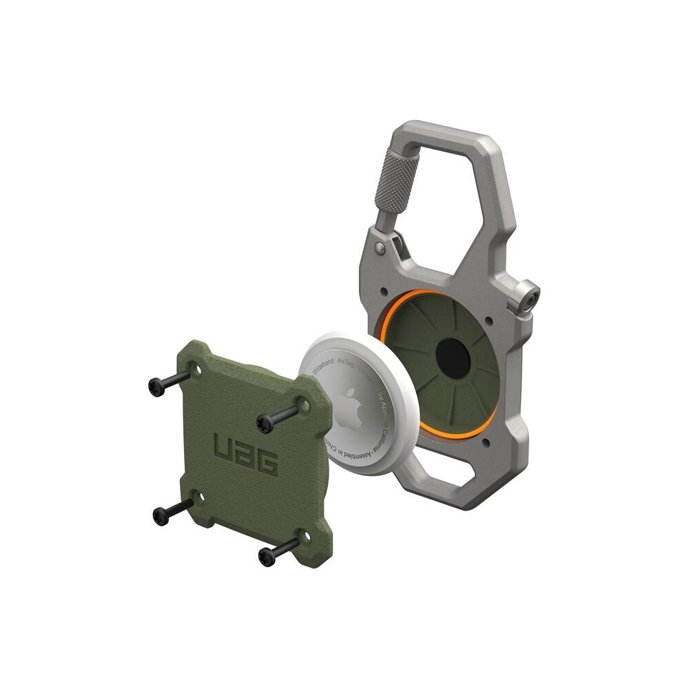 UAG-Monarch-AirTag-Carabiner-pouzdro-pro-AirTag-lokator-olivove-zelene
