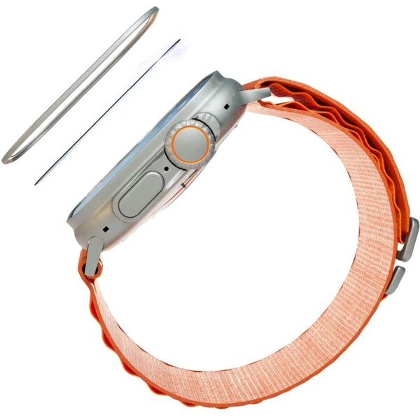 FIXED-safirove-sklo-pro-Apple-Watch-Ultra-s-ocelovym-rameckem