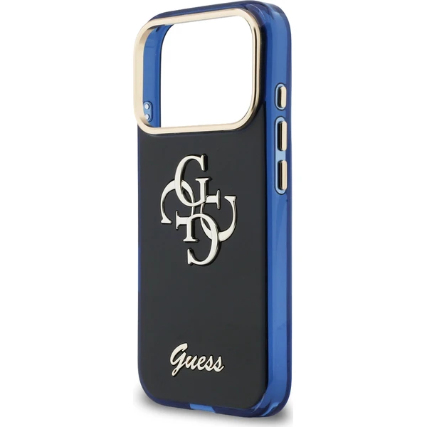 Guess-IML-4G-Script-Metal-Logo-kryt-iPhone-17-Pro-modry