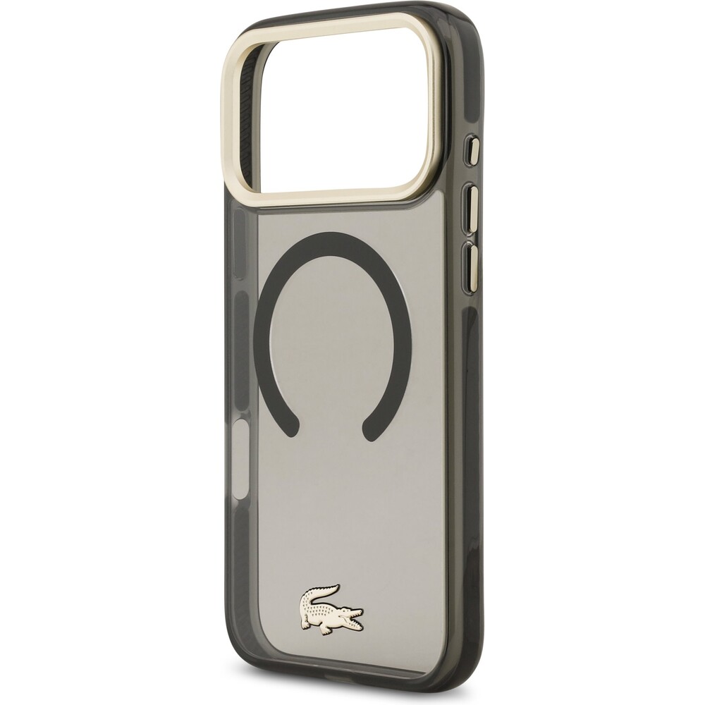 Lacoste-PC-TPU-Frosted-Finish-Gold-Logo-MagSafe-kryt-iPhone-17-Pro-Max-cerny