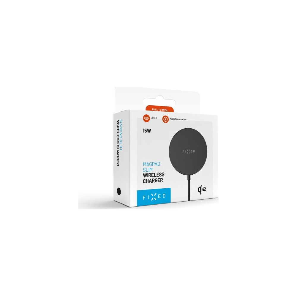 FIXED-MagPad-Slim-MagSafe-nabijecka-s-Qi2-15W-cerna