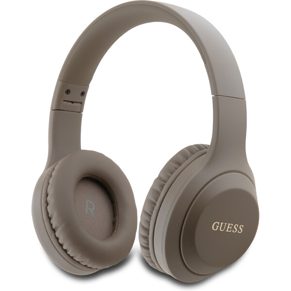 Guess-Classic-Silver-Logo-Bluetooth-bezdratova-sluchatka-hneda