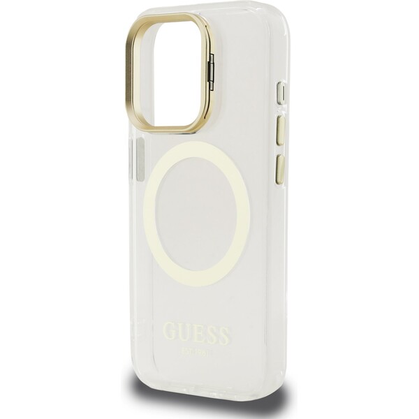 Guess-IML-Gold-Outline-Stand-Camera-Frame-MagSafe-kryt-iPhone-15-Pro-Max-ciry