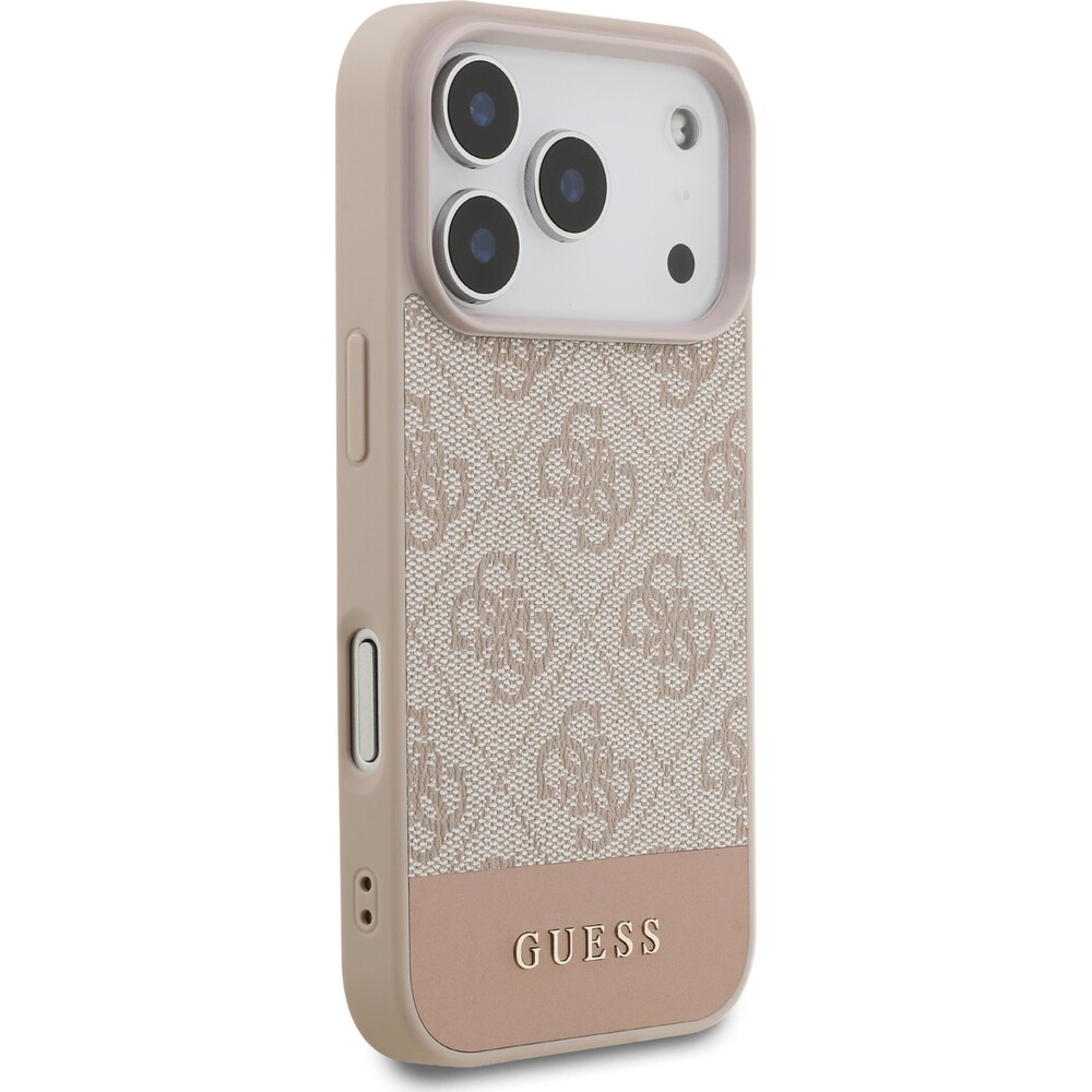 Guess-PU-4G-Stripe-Zadni-Kryt-pro-iPhone-17-Pro-ruzovy