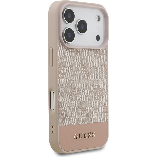 Guess-PU-4G-Stripe-Zadni-Kryt-pro-iPhone-17-Pro-ruzovy
