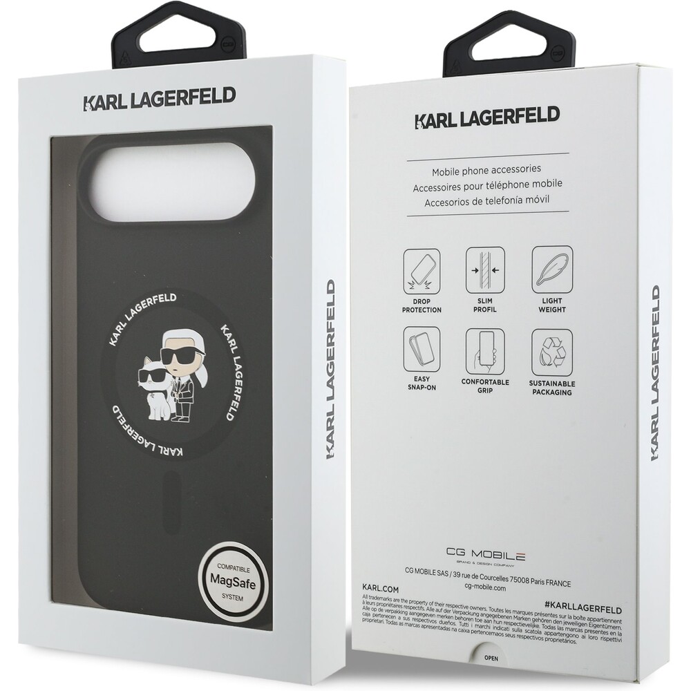 Karl-Lagerfeld-Liquid-Silicone-Karl-and-Choupette-MagSafe-kryt-iPhone-Air-cerny