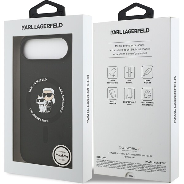 Karl-Lagerfeld-Liquid-Silicone-Karl-and-Choupette-MagSafe-kryt-iPhone-Air-cerny