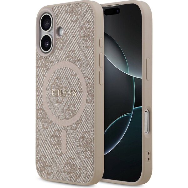 Guess-PU-Leather-4G-Colored-Ring-MagSafe-Zadni-Kryt-pro-iPhone-17-ruzovy