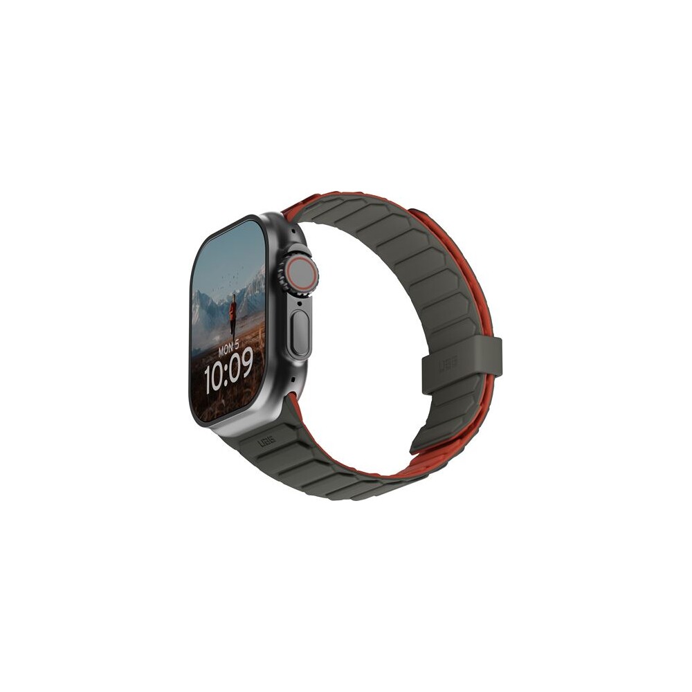 UAG-Pathfinder-reminek-Apple-Watch-49-46-45-44-42mm-olivovy-oranzovy