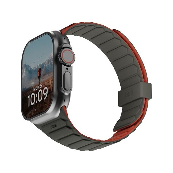 UAG-Pathfinder-reminek-Apple-Watch-49-46-45-44-42mm-olivovy-oranzovy