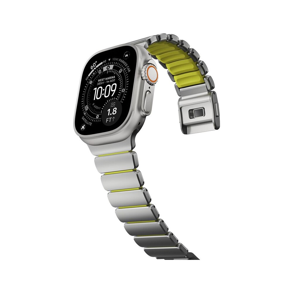 Nomad-Stratos-Band-FKM-reminek-Apple-Watch-45-46-49mm-Natural-Titanium-Volt