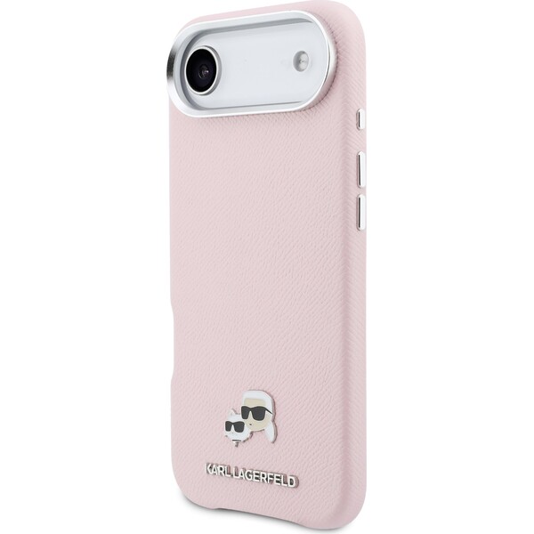 Karl-Lagerfeld-PU-Karl-and-Choupette-Heads-Pins-MagSafe-kryt-iPhone-Air-ruzovy