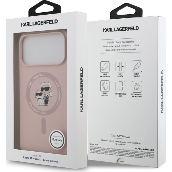 Karl-Lagerfeld-Liquid-Silicone-Karl-and-Choupette-MagSafe-kryt-iPhone-17-Pro-Max-ruzovy