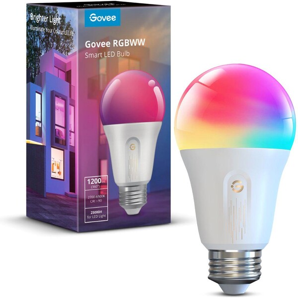Govee-Smart-zarovka-RGBWW-12W-85W-1200lm-E27-Long-Life