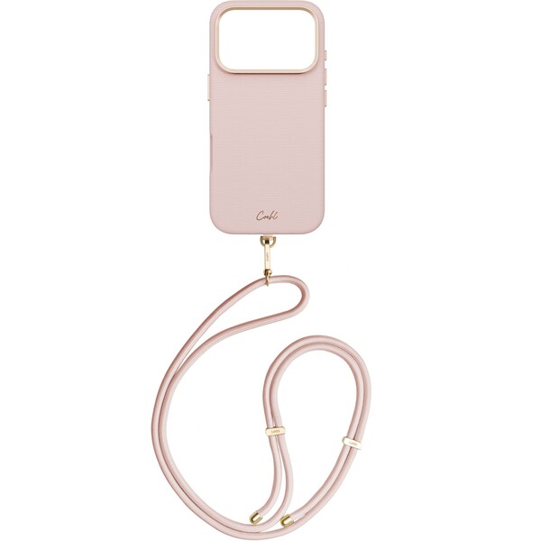 UNIQ-Coehl-Mirelle-MagSafe-kryt-s-poutkem-iPhone-17-Pro-Shell-Pink