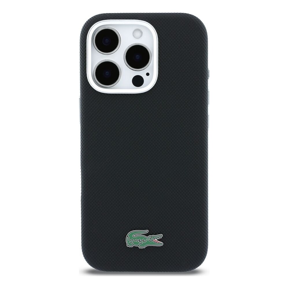 Lacoste-PVC-Iconic-Petit-Pique-Metal-Logo-MagSafe-kryt-iPhone-16-Pro-cerny