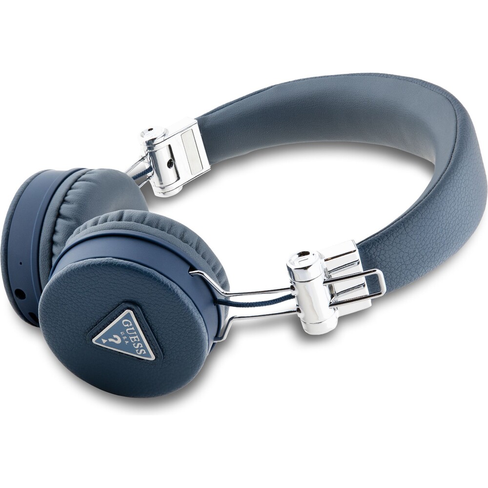 Guess-PU-Grained-Triangle-Logo-ENC-bezdratova-sluchatka-modra