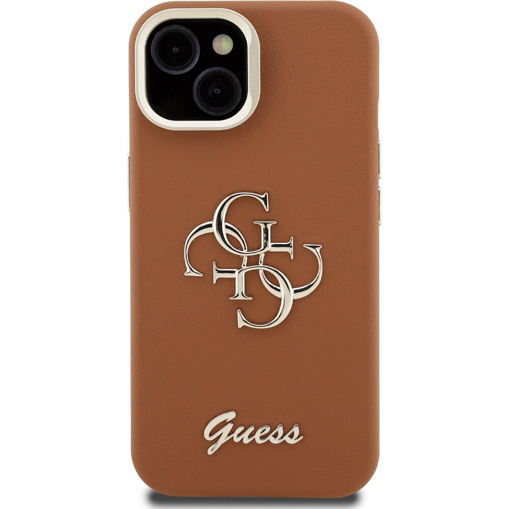 Guess-PU-Grained-4G-Logo-Stand-Camera-Frame-kryt-iPhone-14-hnedy