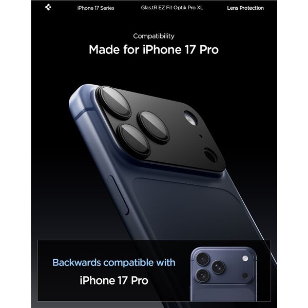 Spigen-Glass-tR-EZ-Fit-Optik-Pro-XL-sklo-na-fotoaparat-iPhone-17-Pro-cerne