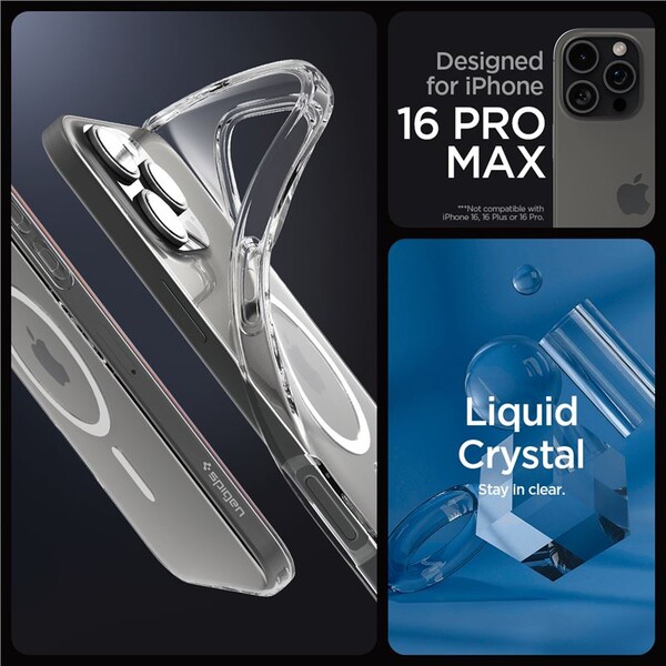 Spigen-Liquid-Crystal-MagSafe-kryt-iPhone-16-Pro-Max-crystal-clear