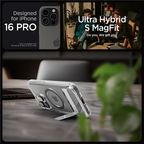 Spigen-Ultra-Hybrid-S-MagSafe-kryt-iPhone-16-Pro-graphite