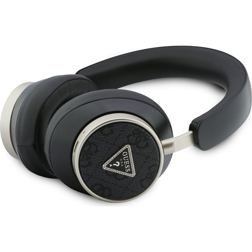 Guess-PU-4G-Triangle-Logo-ENC-bezdratova-sluchatka-cerna