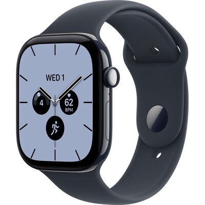 Apple Watch Series 12 Cellular (42mm) Nočně modrá keramika s modrým sportovním řemínkem S/M