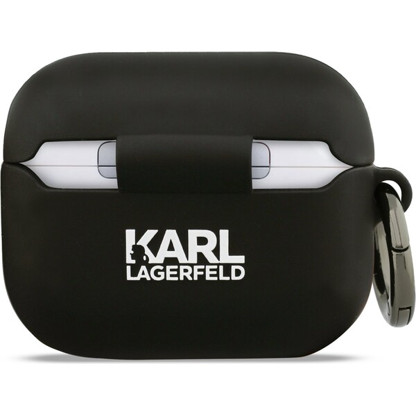 Karl-Lagerfeld-3D-Logo-NFT-Choupette-Head-silikonove-pouzdro-pro-AirPods-Pro-3-cerne
