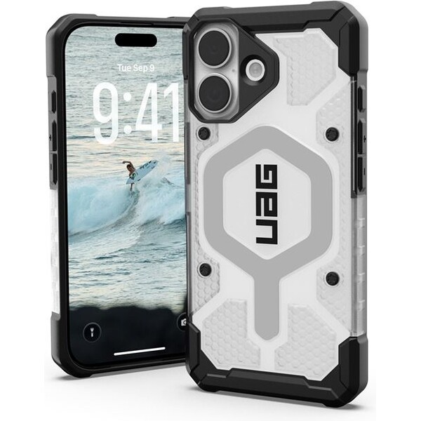UAG-Pathfinder-Clear-Magsafe-kryt-iPhone-17-ciry-stribrny