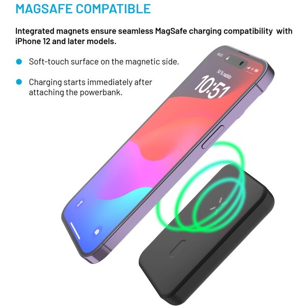 FIXED-MagZen-powerbanka-s-bezdratovym-nabijenim-a-Magsafe-6000-mAh-cerna
