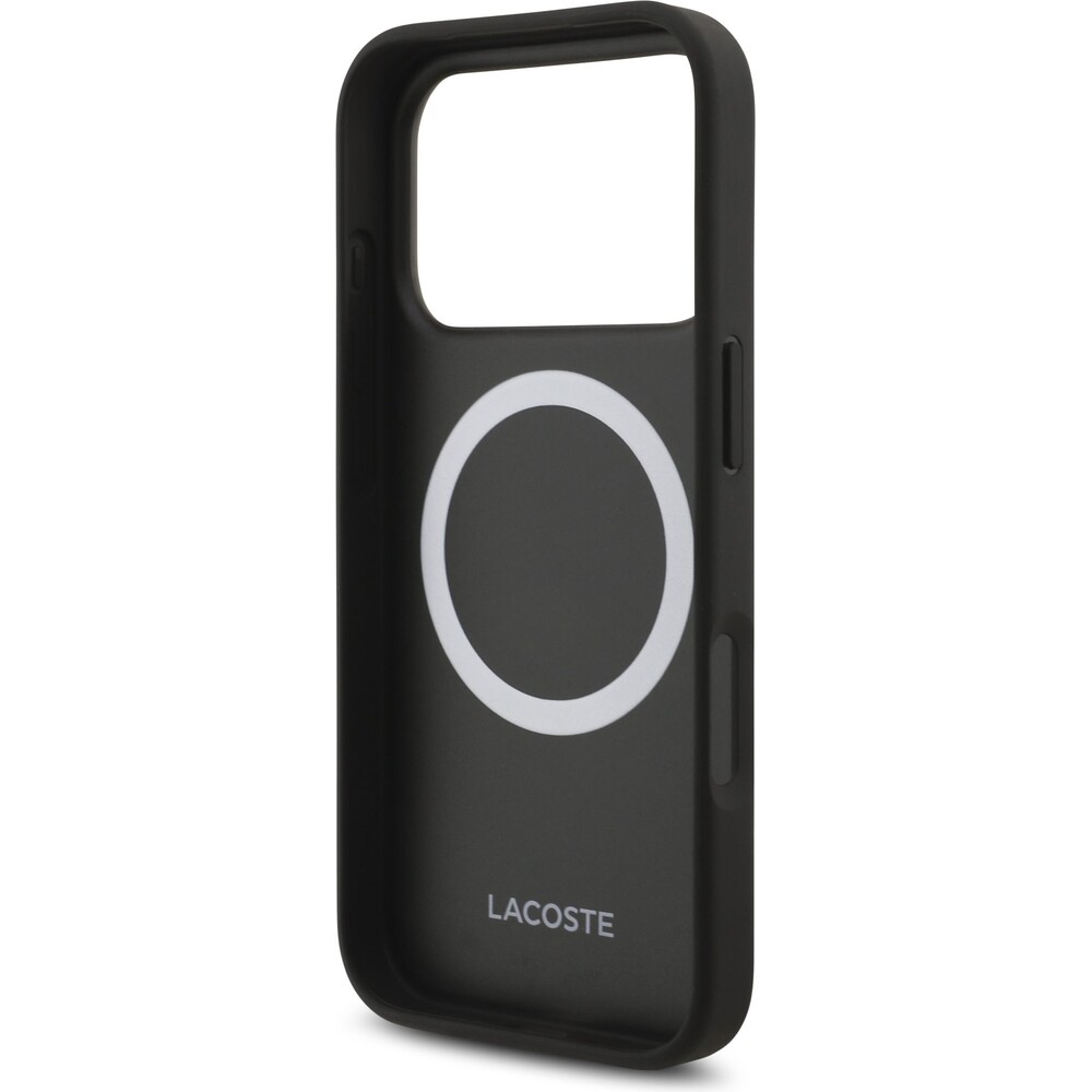 Lacoste-PU-Nomogramme-Gold-Logo-MagSafe-kryt-iPhone-17-Pro-cerny