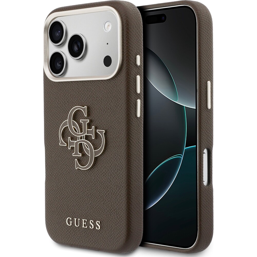 Guess-PU-Resin-Logo-kryt-iPhone-17-Pro-Max-hnedy