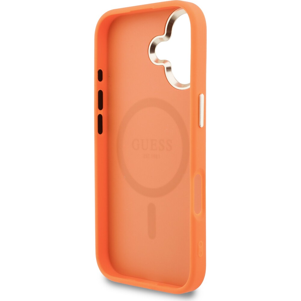 Guess-PU-Perforated-4G-Logo-MagSafe-kryt-iPhone-17-oranzovy
