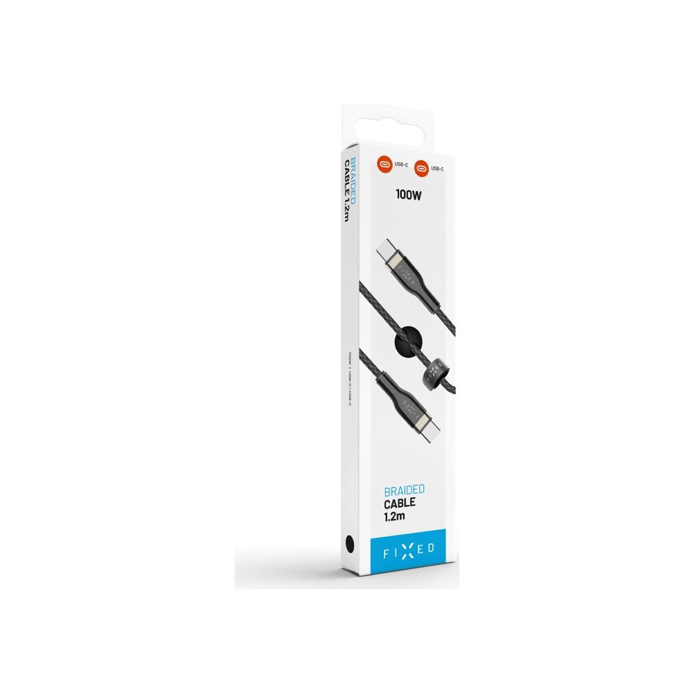 FIXED-USB-C-USB-C-napajeci-kabel-100W-1-2m-cerny