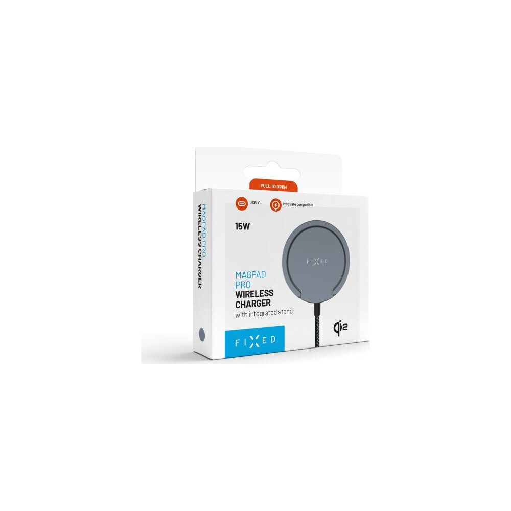 FIXED-MagPad-Pro-nabijecka-Qi2-MagSafe-se-stojankem-15W-seda