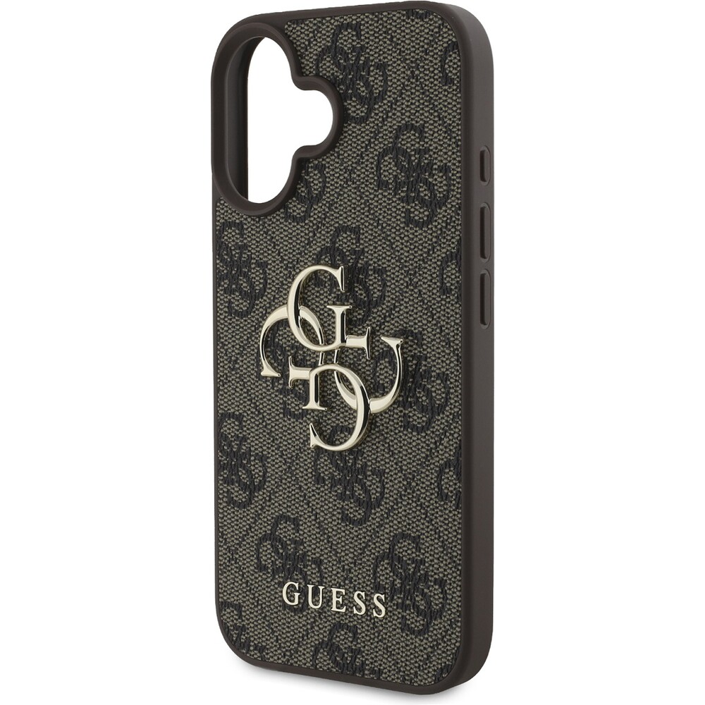Guess-PU-4G-Metal-Logo-kryt-pro-iPhone-16-hnedy