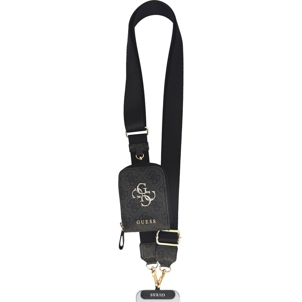 Guess-Crossbody-Popruh-PU-4G-Metal-Logo-Penezenka-cerna