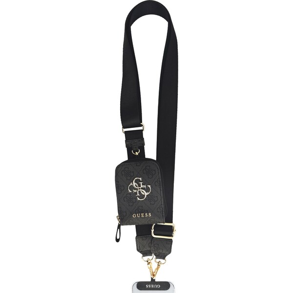 Guess-Crossbody-Popruh-PU-4G-Metal-Logo-Penezenka-cerna
