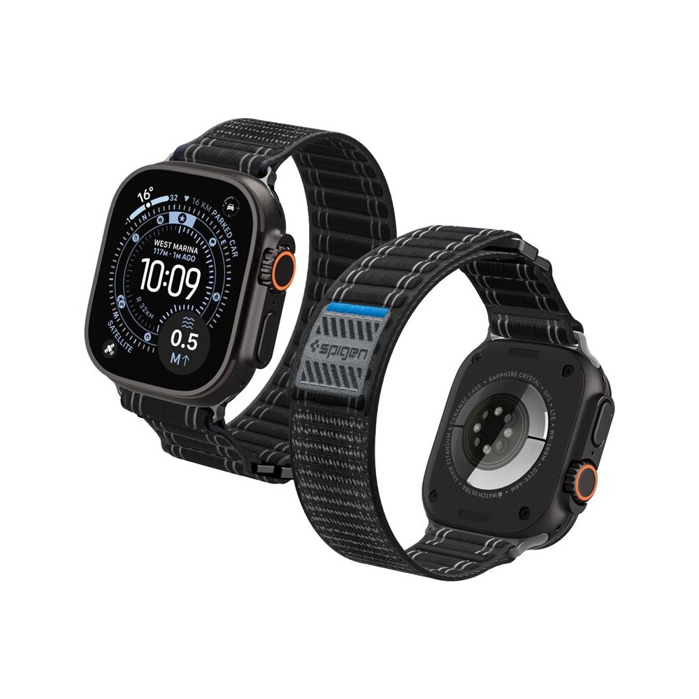 Spigen-Fabric-Band-reminek-hook-and-loop-Apple-Watch-49-46-45-44mm-cerny