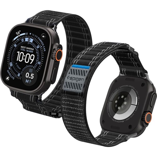Spigen-Fabric-Band-reminek-hook-and-loop-Apple-Watch-49-46-45-44mm-cerny
