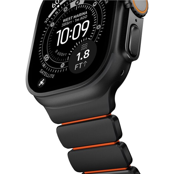 Nomad-Stratos-Band-FKM-reminek-Apple-Watch-45-46-49mm-Black-Titanium-Ultra-Orange