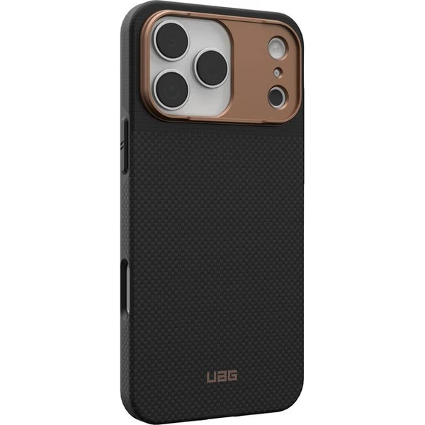 UAG-Fibr-Armr-MagSafe-kryt-iPhone-17-Pro-Max-kevlar-cerny-bronzovy