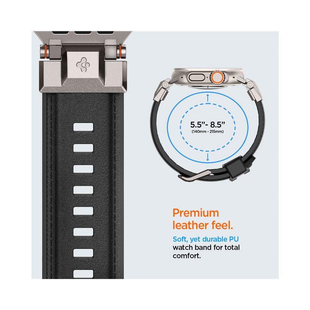 Spigen-DuraPro-Armor-PU-reminek-Apple-Watch-Ultra-49-45-44-42mm-cerny
