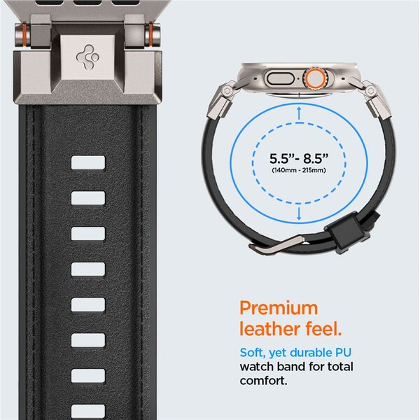 Spigen-DuraPro-Armor-PU-reminek-Apple-Watch-Ultra-49-45-44-42mm-cerny