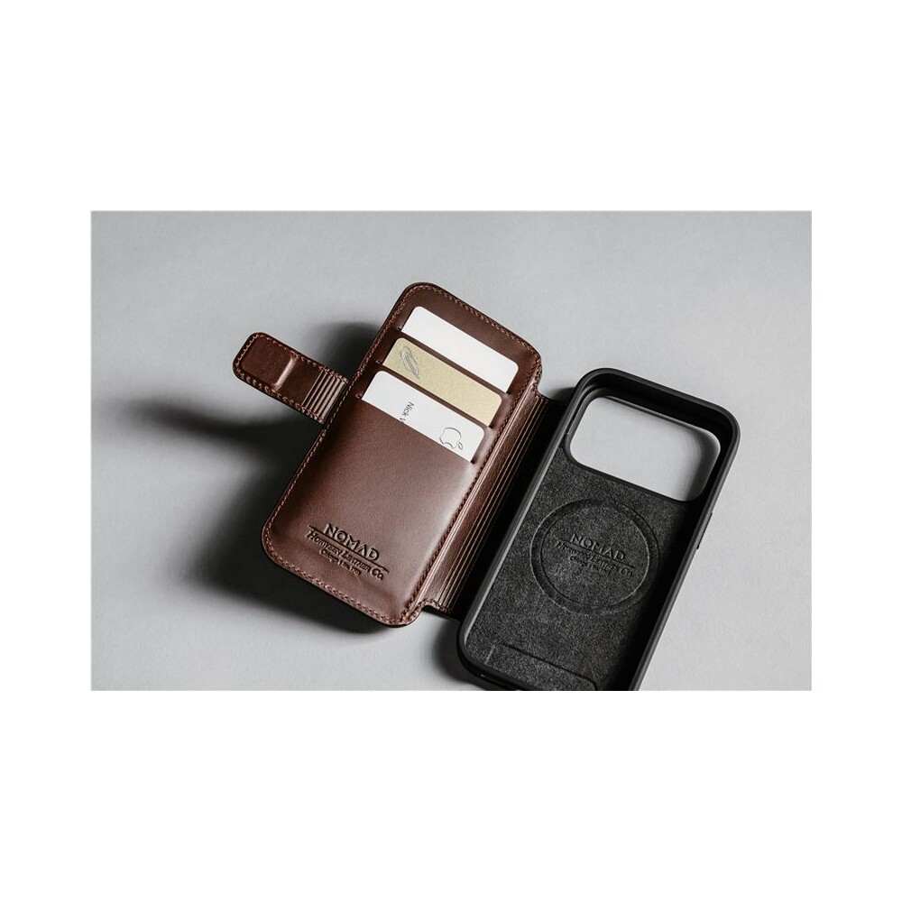 Nomad-Modern-Leather-Folio-Horween-MagSafe-kozene-pouzdro-iPhone-17-Pro-Max-Rustic-Brown
