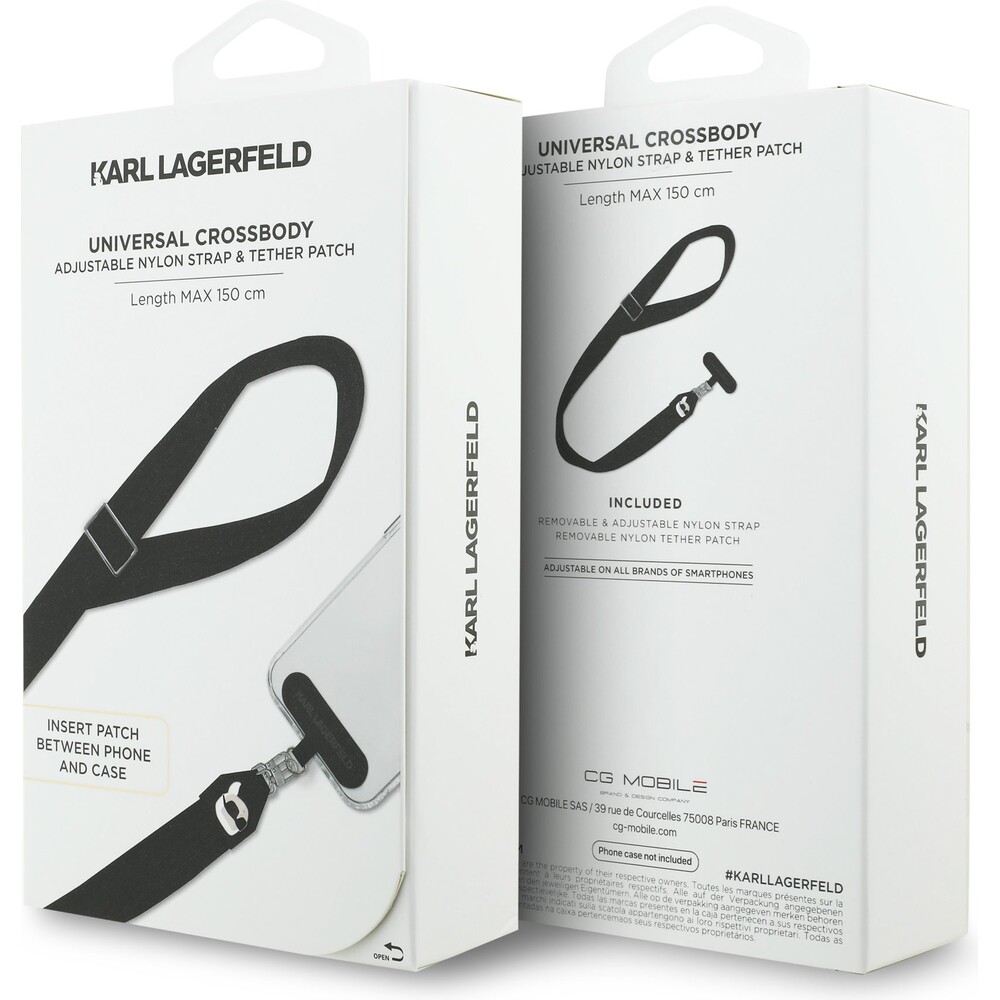 Karl-Lagerfeld-Universal-Crossbody-popruh-Karl-Patch-cerny