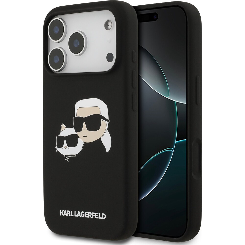 Karl-Lagerfeld-Liquid-Silicone-Double-Heads-MagSafe-kryt-iPhone-17-Pro-cerny