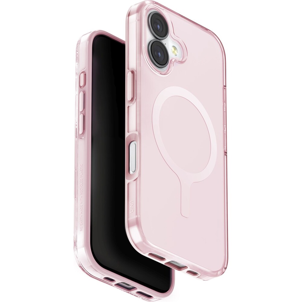 UNIQ-MagClick-Clario-MagSafe-kryt-iPhone-17-Primrose-Pink