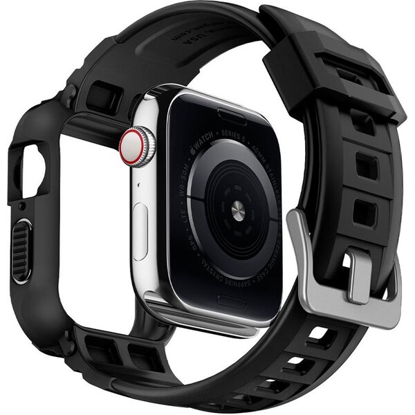 Spigen-Rugged-Armor-Pro-reminek-s-pouzdrem-Apple-Watch-41-40mm-cerny