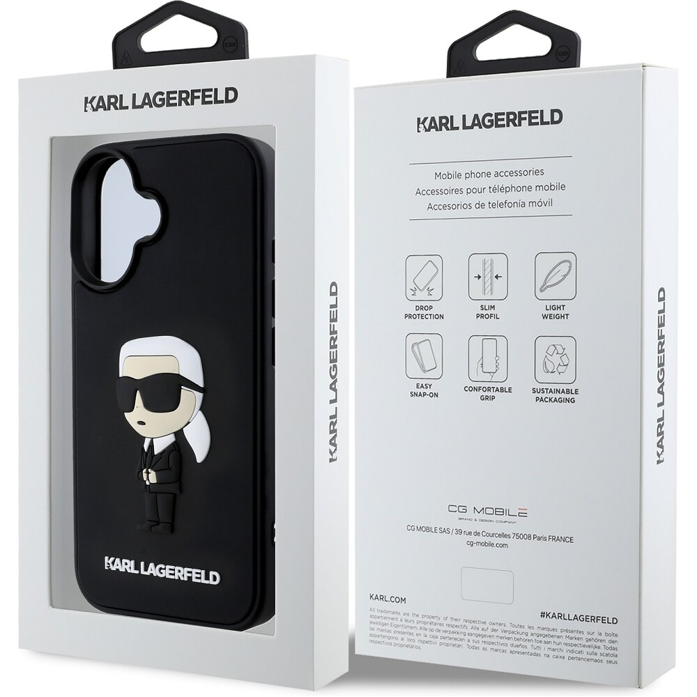 Karl-Lagerfeld-3D-Rubber-Ikonik-kryt-pro-iPhone-16-cerny